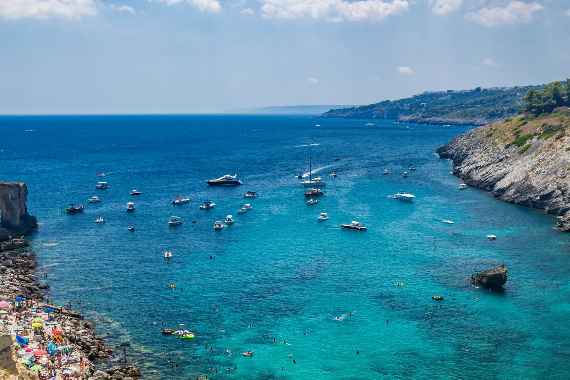 La costa del Salento vista dal mare